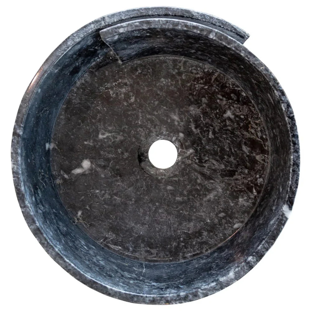 Natural Stone Black Marble Design Above Vanity Bathroom Sink Polished