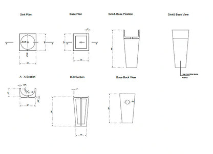 Natural Stone New York White Marble Stand-alone Pedestal Cone Shaped Bathroom Sink