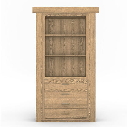 Hidden Flush Mount Oak Dresser Door