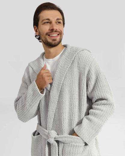 Ribbed Hooded Robe