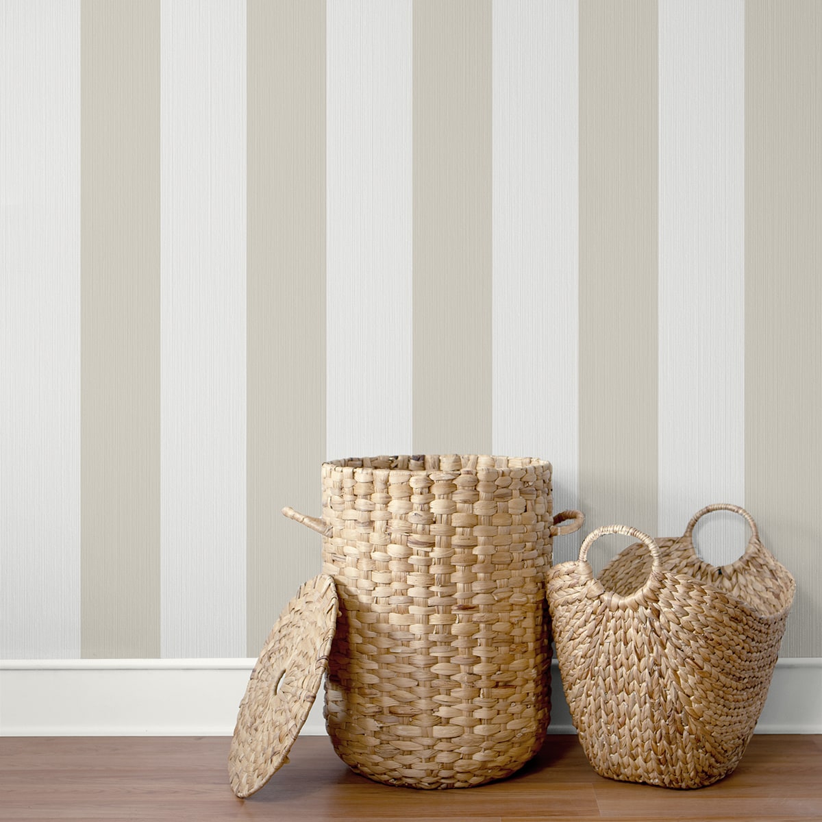 Summer House Dylan Striped Stringcloth Unpasted Wallpaper