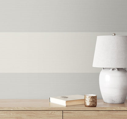 Summer House Dylan Striped Stringcloth Unpasted Wallpaper