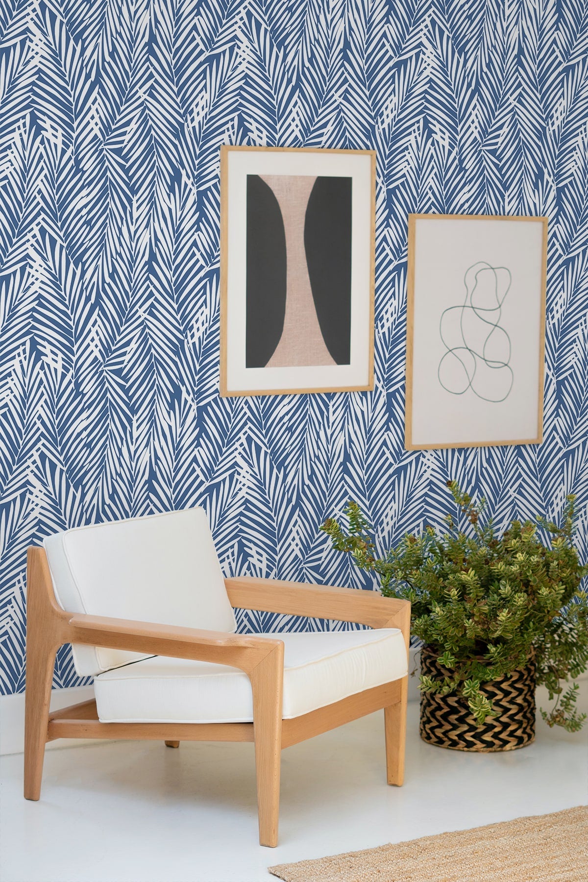 Mod Palm Botanical Peel and Stick Removable Wallpaper