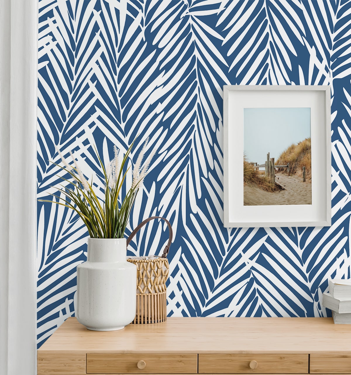 Mod Palm Botanical Peel and Stick Removable Wallpaper