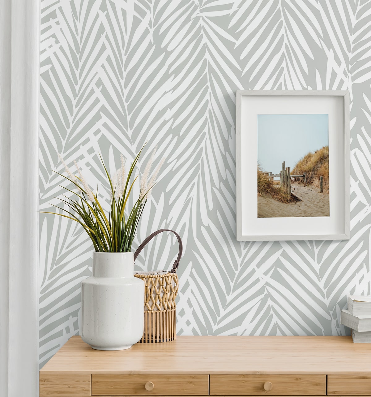 Mod Palm Botanical Peel and Stick Removable Wallpaper
