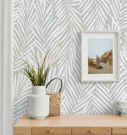 Mod Palm Botanical Peel and Stick Removable Wallpaper