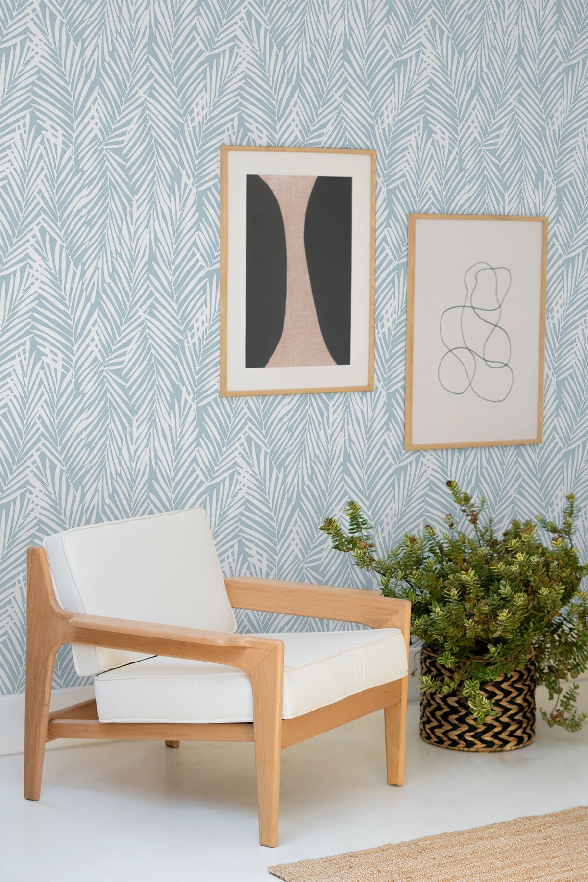Mod Palm Botanical Peel and Stick Removable Wallpaper