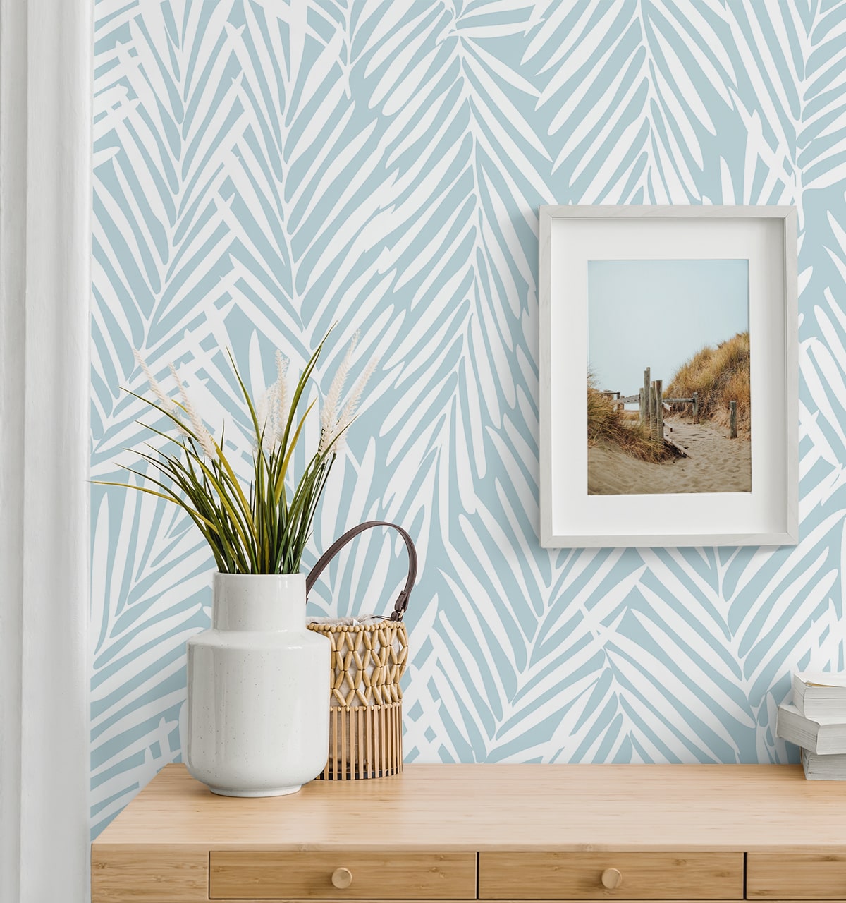 Mod Palm Botanical Peel and Stick Removable Wallpaper