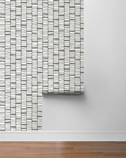 Organic Stripe Contemporary Peel and Stick Removable Wallpaper