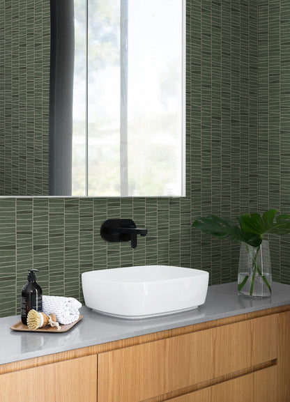 Organic Stripe Contemporary Peel and Stick Removable Wallpaper