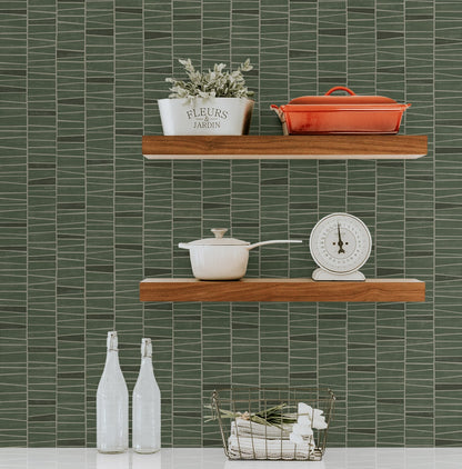 Organic Stripe Contemporary Peel and Stick Removable Wallpaper