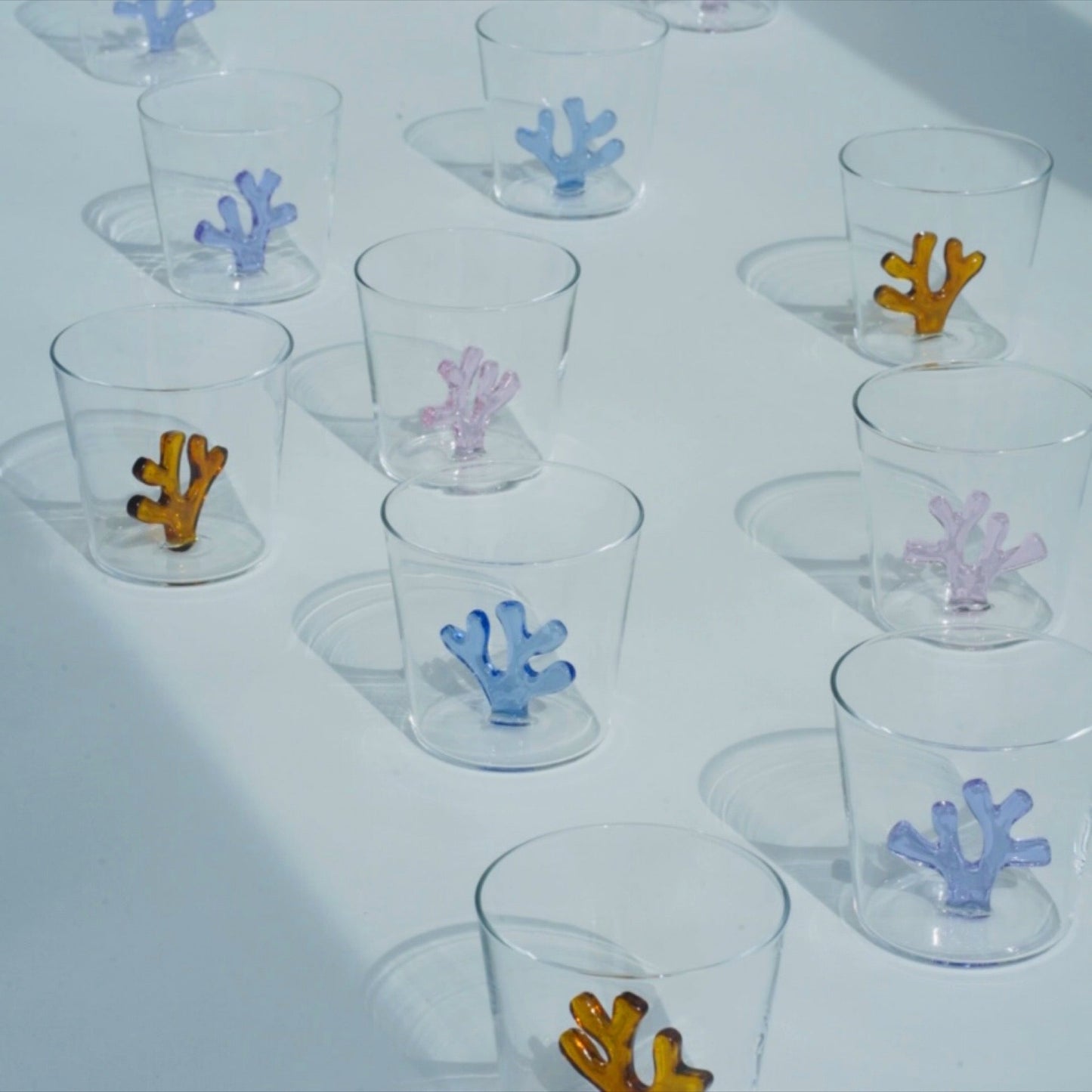 Funky Colorful Water Tumblers - Set of 4