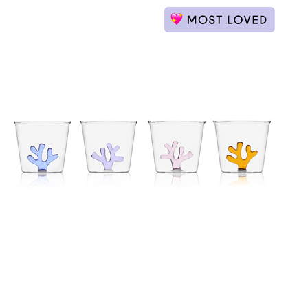 Funky Colorful Water Tumblers - Set of 4