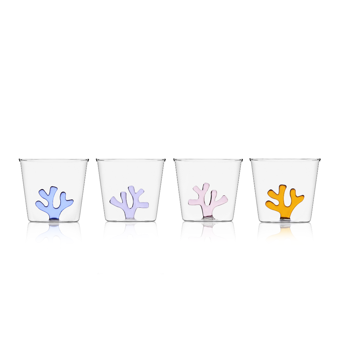 Funky Colorful Water Tumblers - Set of 4