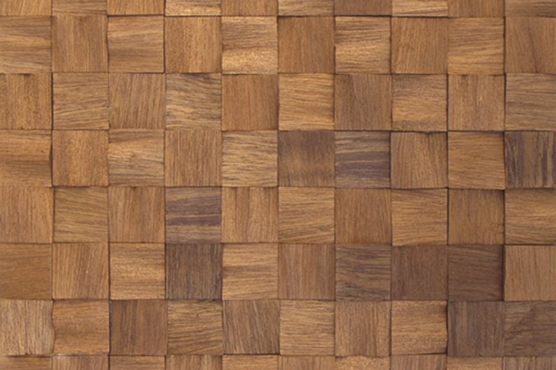 Sapele Natural Mesh-mounted Wood Mosaic Wall Tile - Livfloors Collection