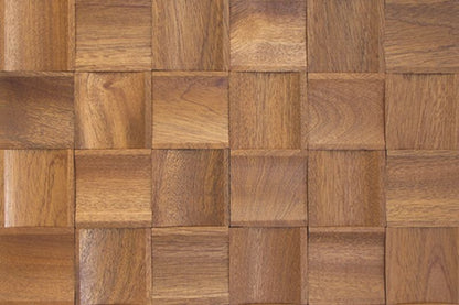 Sapele Prolate Mesh-mounted Wood Mosaic Wall Tile - Livfloors Collection
