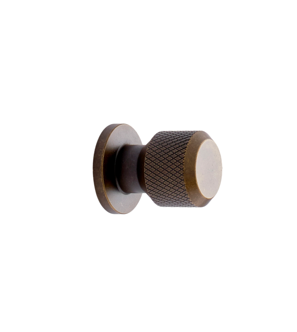 Knurled Antique Bronze "Manor" Cabinet Knobs and Drawer Pulls