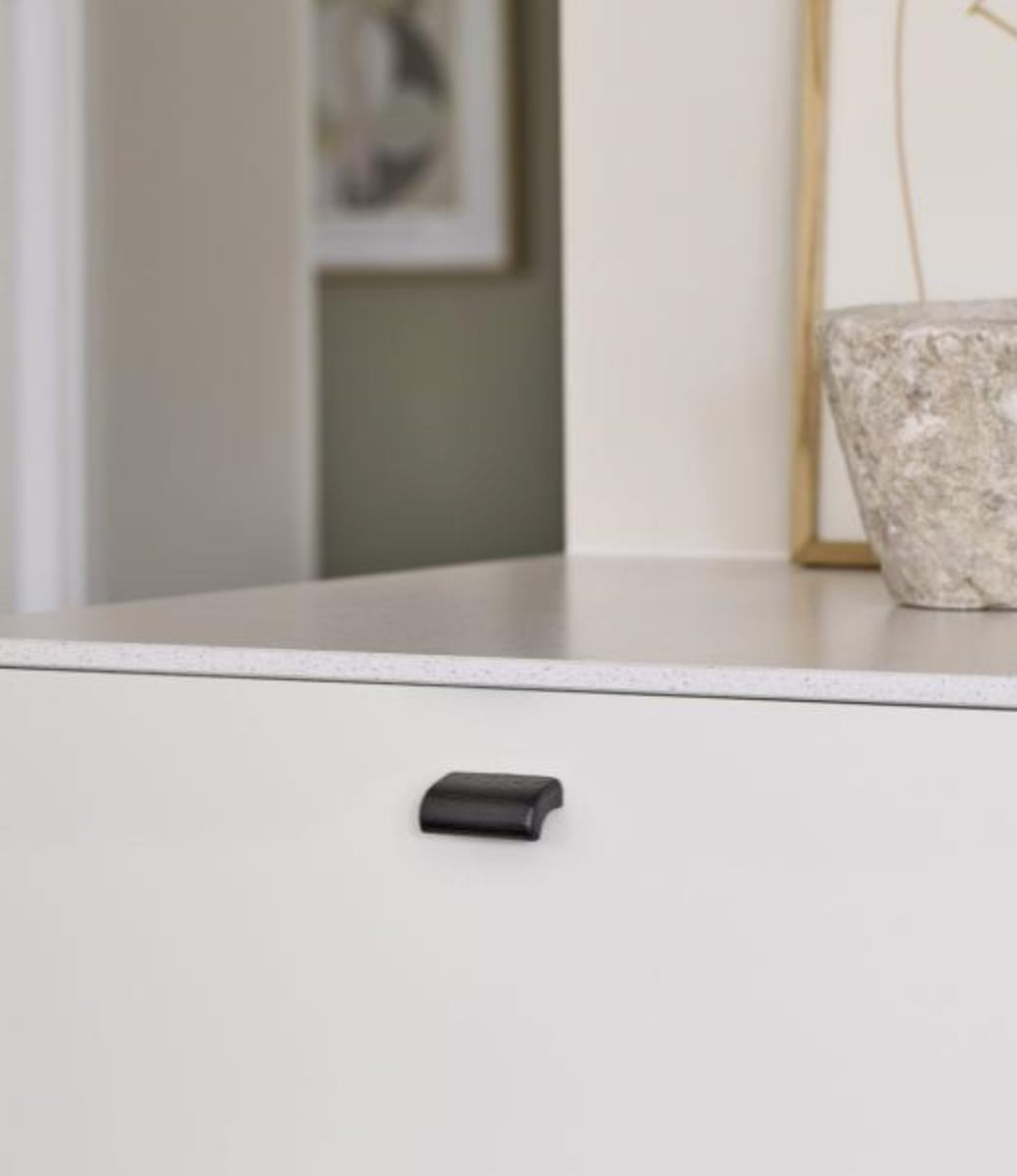 Black Stained Oak "Glove" Wood Drawer Handles