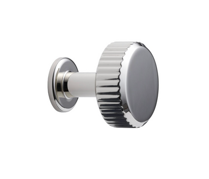 Polished Nickel "Villa" Fluted Cabinet Knobs and Pulls