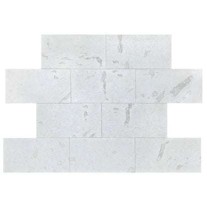 Shell Stone White Fossil Limestone Tumbled Pavers - Full Truckload