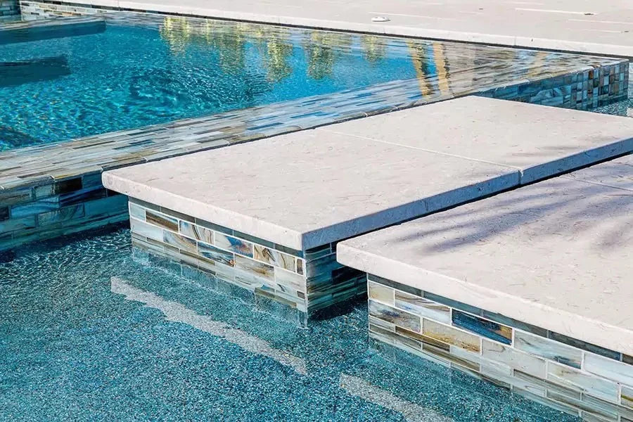 Shell Stone White Fossil Limestone Tumbled Pavers - Full Truckload
