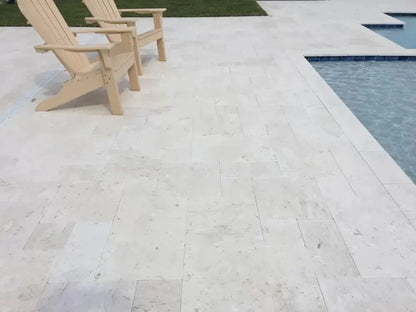 White Shell Limestone Shell Stone White Fossil Limestone Tumbled Pavers - Full Truckload ...