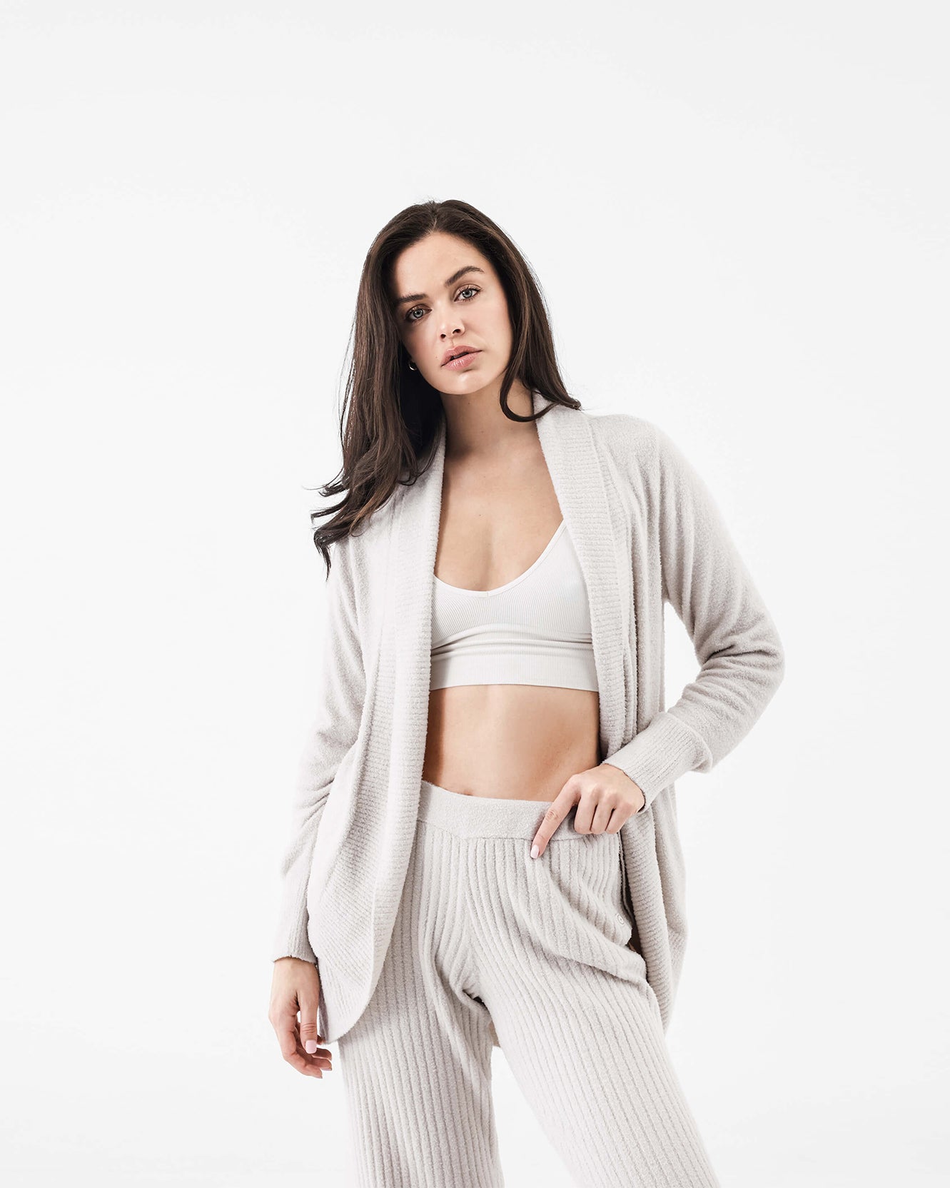 Cloud Cool Relaxed Open Front Cardigan