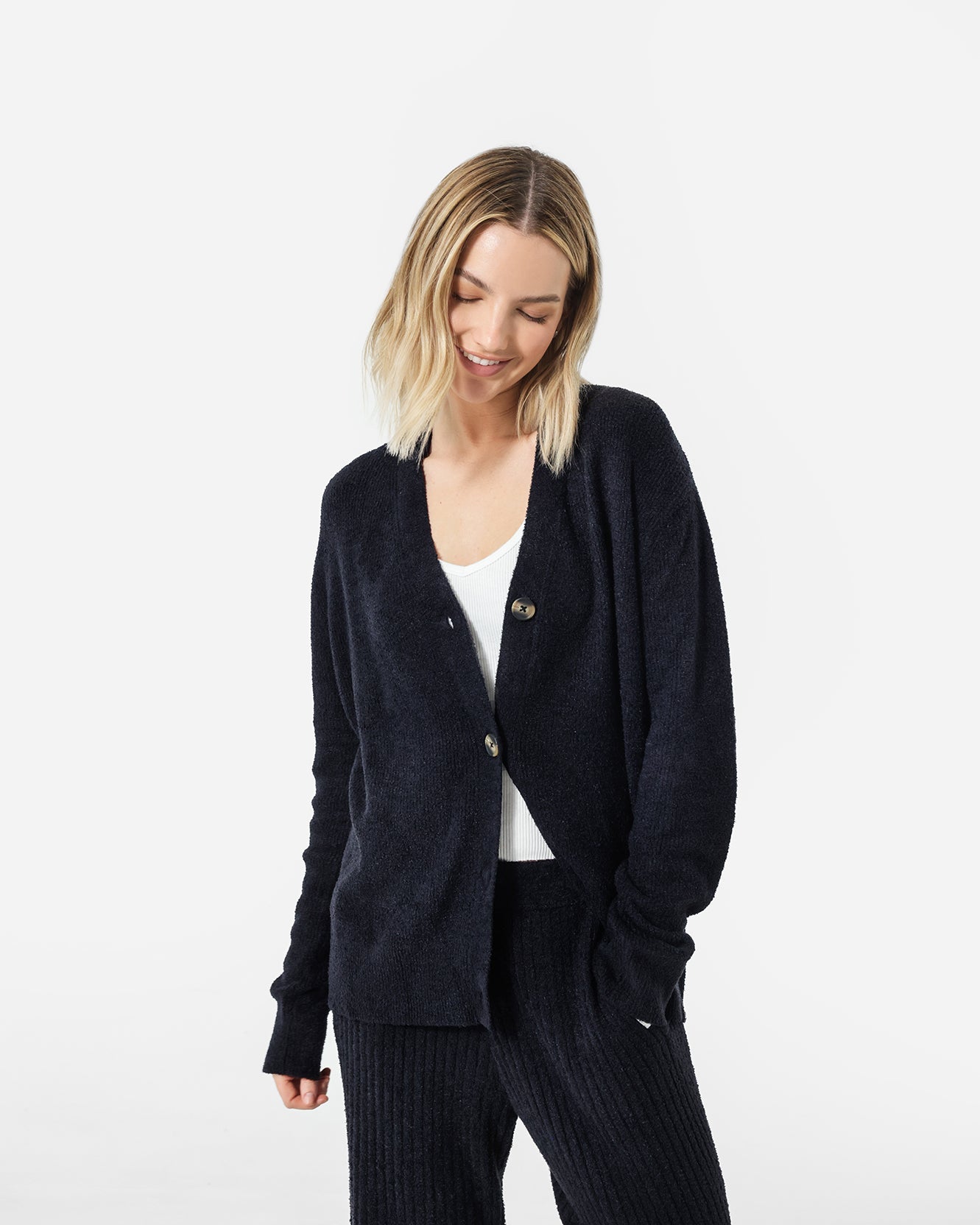Cloud Cool Oversized Ribbed Buttoned Cardigan