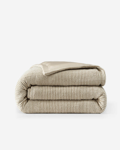 Two-Tone Snug Ribbed Bamboo Duvet Cover