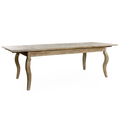 Zentique Rhone Dining Table Butterfly Leaf in Limed Grey