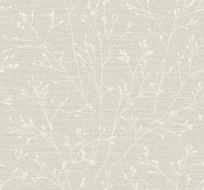 Fibers and Threads Withington Branch Botanical Embossed Vinyl Unpasted Wallpaper