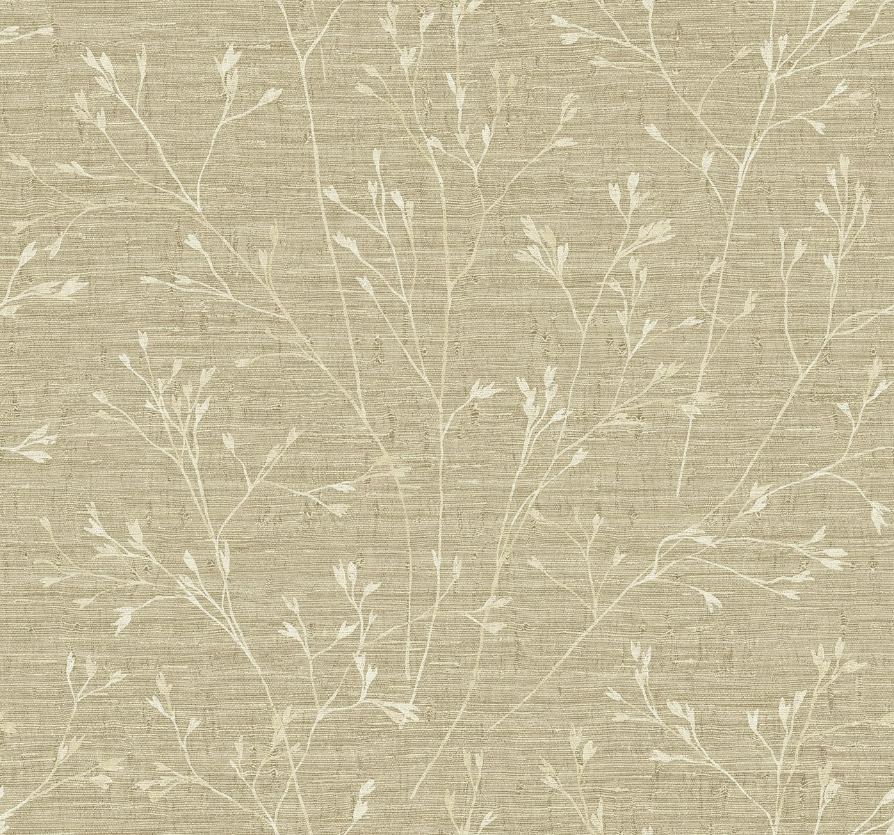 Fibers and Threads Withington Branch Botanical Embossed Vinyl Unpasted Wallpaper
