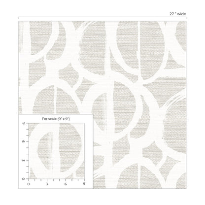 Fibers and Threads Pendelton Abstract Nonwoven Unpasted Wallpaper