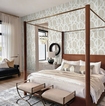 Fibers and Threads Pendelton Abstract Nonwoven Unpasted Wallpaper