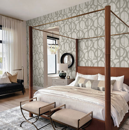 Fibers and Threads Pendelton Abstract Nonwoven Unpasted Wallpaper