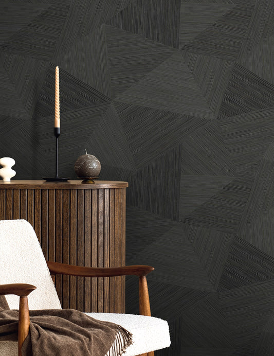 Fibers and Threads Middleton Geometric Embossed Vinyl Unpasted Wallpaper