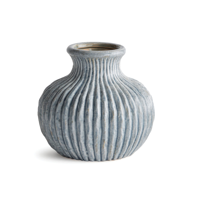 Thessaly Vase Short is also round with vertical lines running around . Very earthy 