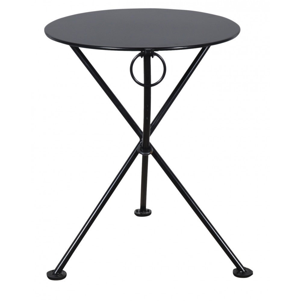 Three Piece Bistro Dining Set with 24" Round Powder Coated Steel Top and Two Paris Side Chairs
