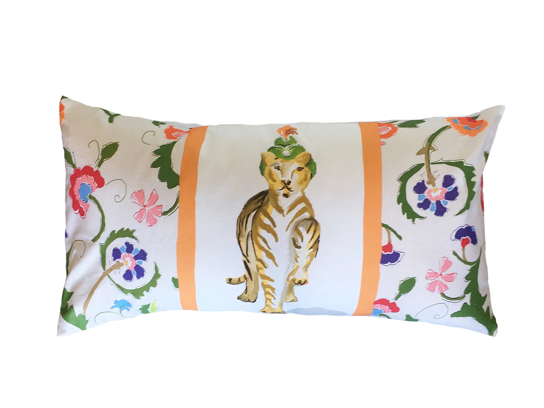 Tiger Lumbar Pillow by Dana Gibson