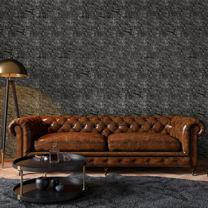 Toros Black Marble Split Face Brick Mosaic Wall Tile - Livfloors Collection