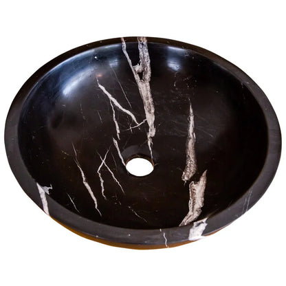 Natural Stone Toros Black Marble Above Vanity Bathroom Sink