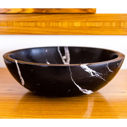 Natural Stone Toros Black Marble Above Vanity Bathroom Sink
