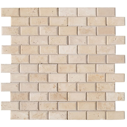 Tuscany Ivory Light Travertine Honed Mosaic Floor and Wall Tile - Livfloors Collection