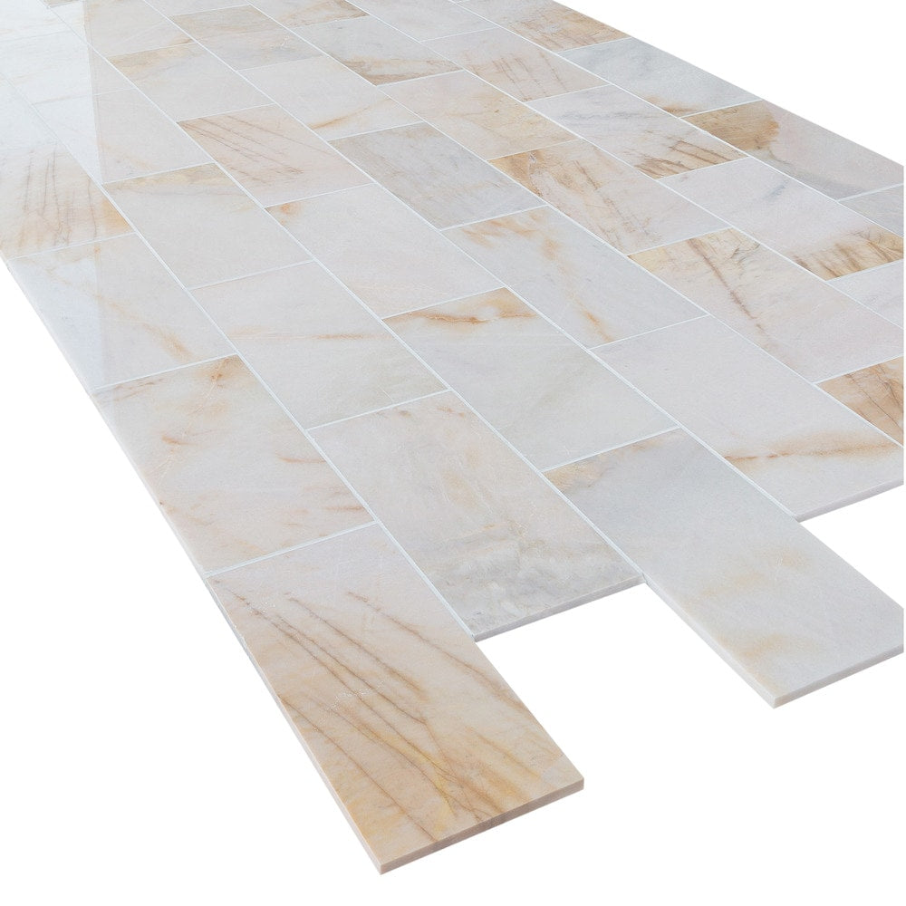 Giallo White Marble Floor and Wall Tile Polished - Livfloors Collection