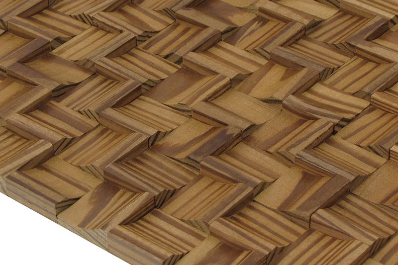 US Pine Infinity Thermowood Mesh-mounted Mosaic Wall Tile - Livfloors Collection