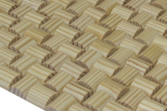 US Pine Straw Mesh-mounted Wood Mosaic Wall Tile - Livfloors Collection