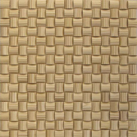 US Pine Straw Mesh-mounted Wood Mosaic Wall Tile - Livfloors Collection