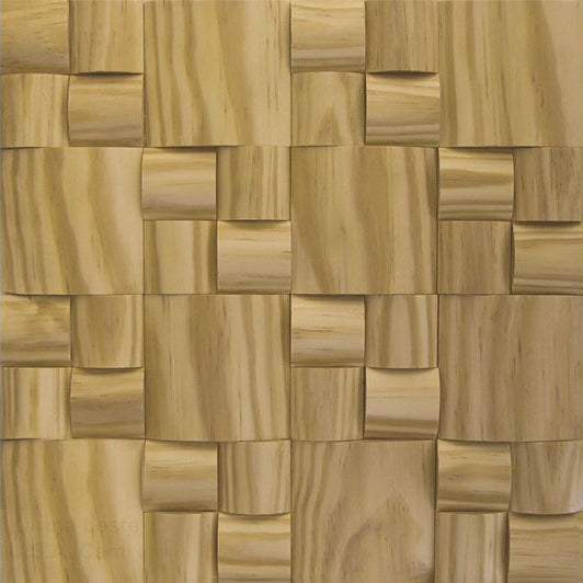 US Pine Pattern Straw Mesh-mounted Wood Mosaic Wall Tile - Livfloors Collection