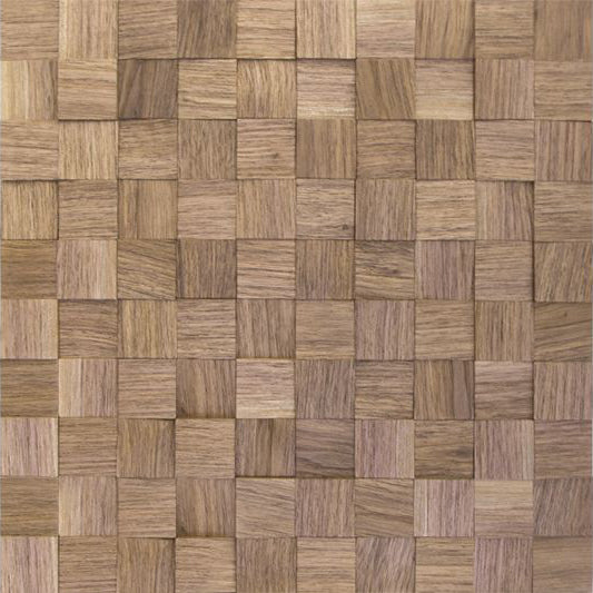 US Walnut Natural Mesh-mounted Wood Mosaic Wall Tile - Livfloors Collection