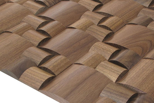 US Walnut Pattern Straw Mesh-mounted Wood Mosaic Wall Tile - Livfloors Collection